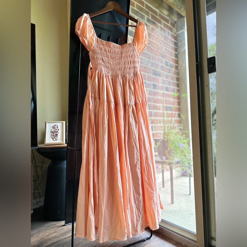 MARBLE Peach Maxi Dress